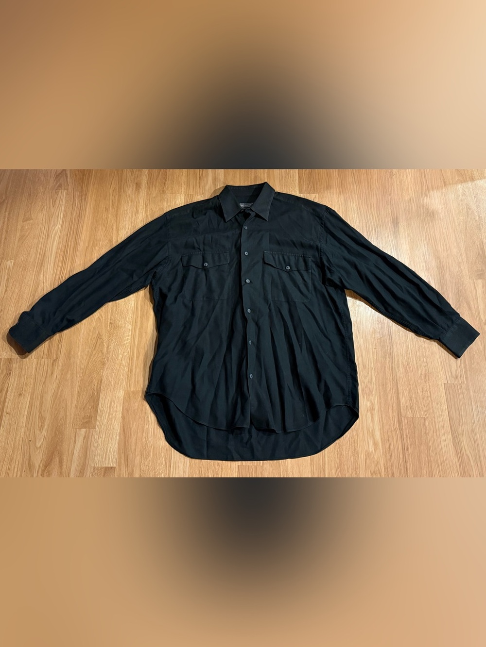 EUC Men’s Hart Schaffner Marx Long-Sleeve Sport Shirt Made in Italy - Green - L